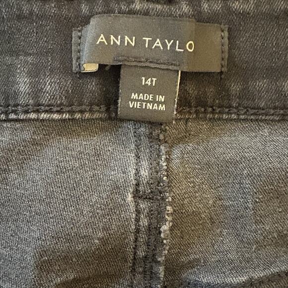 Ann Taylor Jeans Women's Size 14Tall Black Denim The Skinny High Rise Stretch - Picture 8 of 14